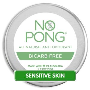 <p>One of Australia’s favourite, all natural deodorants. No Pong is an extremely effective, All Natural Deodorant</p>
<p>A specially blended formula for people sensitive to bicarb deodorants and fragrances, gentle on skin and super effective for all!</p>
<p>Made from delicious, all natural ingredients, blended together to create a ridiculously effective, sweat resistant, all day deodorant that does exactly what it says on the tin!</p>
<p>Guaranteed to be 100% paraben, aluminium, cruelty and plastic free.</p>
<p>35 delicious grams equals a month of armpit odour free living for everyone around you</p>
<p>No Pong is a little different to most conventional deodorants, but it’s just as easy to apply. It’s more like a lotion or a cream – just apply a pea sized amount to each armpit.</p>
<p>No Pong uses all natural ingredients, that are extremely effective at reducing <a href="https://www.nopong.com/why-do-our-armpits-smell/">smelly armpit bacteria</a>, along with delicious coconut oil and beeswax to keep it there all day, as well as ingredients designed to absorb sweat while allowing your skin to breathe, rather than simply blocking pores using aluminum salts, as traditional antiperspirant products are designed to do.</p>
<p>No Pong is finished off with an all natural botanical fragrance that is designed to be light and refreshing, yet subtle so it will work perfectly well on its own, or with other fragrances, you might like to use in combination.</p>
<p>Unlike other easily dissolvable deodorants that may wash off onto your clothes during periods of high stress or heavy exercise, No Pong remains with you to keep you smelling fresh and feeling confident all day</p>
<p>Ingredients No Pong Bicarb Free:Cocos Nucifera (Coconut Oil), Magnesium Hydroxide, Diatomaceous Earth, Beeswax, and a reduced concentration of our fresh, gender neutral, proprietary blend of 100% pure, Australian certified organic essential oils consisting of Orange Sweet, Vanilla, Lemongrass, Cedarwood Atlas, Bergamot, Lime, Frankincense, Ylang Ylang, and Geranium.</p>
<p>*No Pong is Palm Oil Free</p>
<p>&nbsp;</p>
<p>&nbsp;</p>