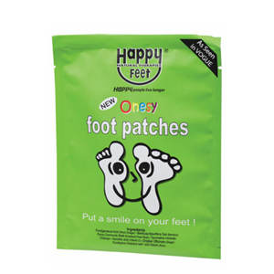 <p class="fontplugin_fontid_15972_gothic" align="center" style="text-align: left;">Foot patches are a simple non-invasive and natural way to detox the body. They simply warm up and stimulate the soles of your feet whilst you sleep.</p>
<p class="fontplugin_fontid_15972_gothic" align="center" style="text-align: left;">In traditional Chinese medicine the feet are regarded as your “second heart” and a mirror of internal health. During the day, when you’re standing up and moving about, gravity pulls toxins down towards the feet. Foot patches are designed around this principle.</p>
<p class="fontplugin_fontid_15972_gothic" align="center" style="text-align: left;">The all-natural dry ingredients in the Foot Patches adhere like a big Band-Aid to the soles of the feet.</p>
<p class="fontplugin_fontid_15972_gothic" align="center" style="text-align: left;">Simply place one to six patches on the body at bedtime. You might be surprised to find that a clean, white patch can become soggy, wet and black after 8-12 hours of use. Not limited to your feet, try happy feet on other parts of the body such as sore shoulders and back. </p>
<p><strong>Ingredients: </strong>Ionic tourmaline minerals, chitosan, vitamin C, ginger, eucalyptus leaf, powdered pearl shell, starch, tree sap vinegar and bamboo sap</p>