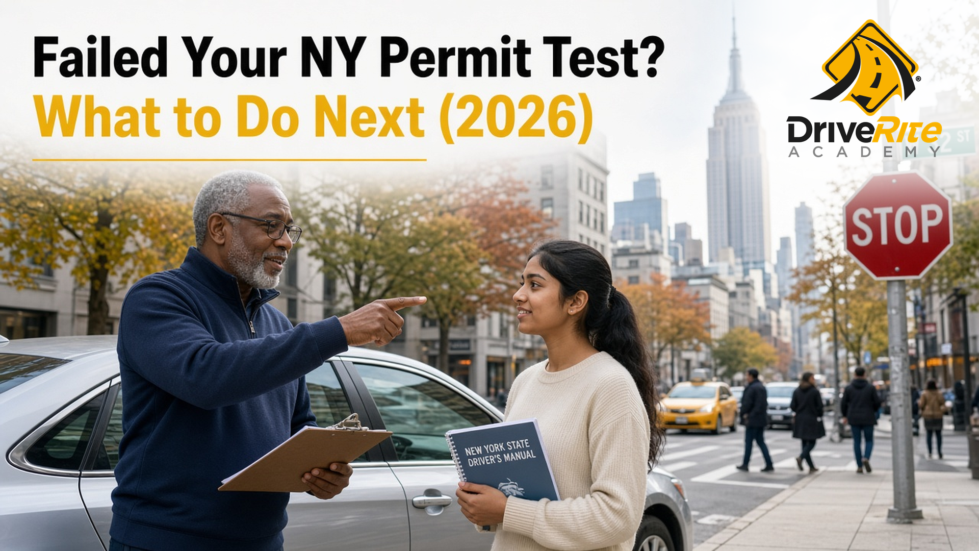 Failed your NY permit test? What to do next in NYC. A Drive Rite Academy guide