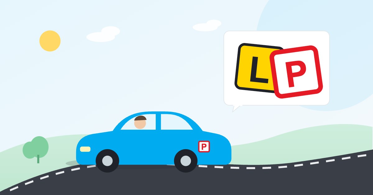 Illustration: L and P plates for NSW learner and provisional drivers