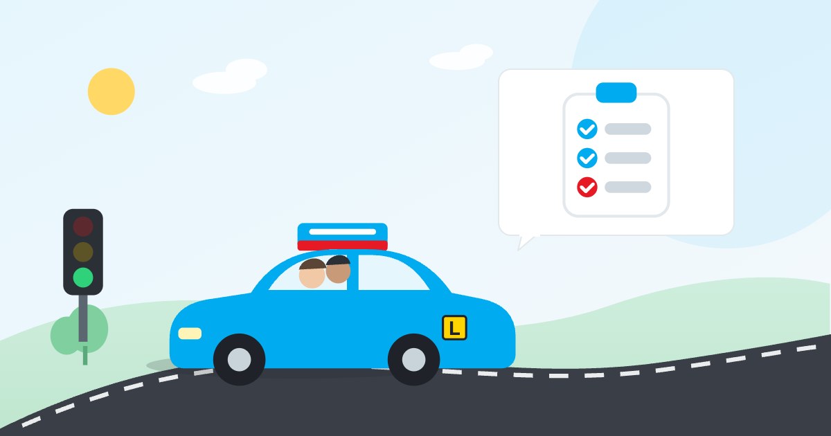 Illustration: A checklist of tips before a first driving lesson