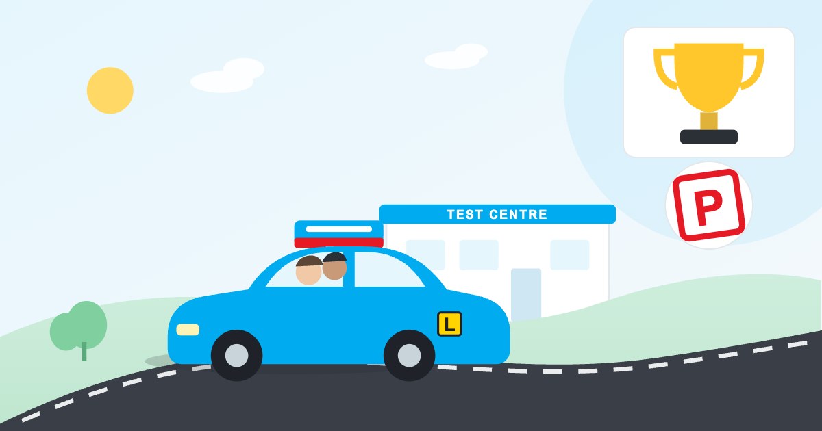 Illustration: Passing the driving test on the first attempt