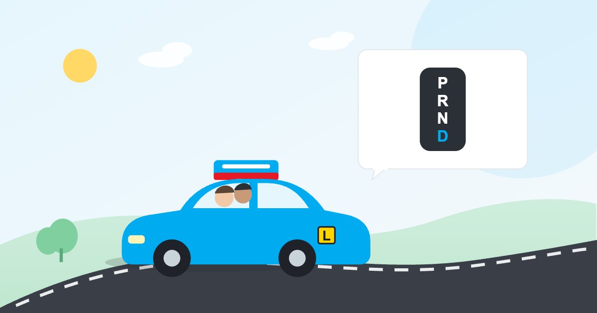 Illustration: An automatic gear selector for automatic driving lessons