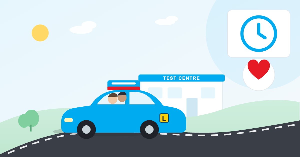 Illustration: Relaxing before a final driving test