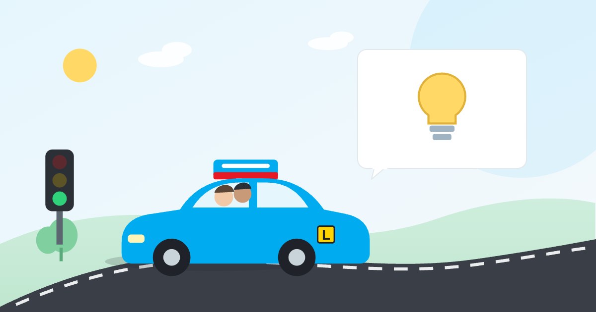 Illustration: Tips and tricks for a first driving lesson