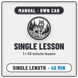 Driving School Manual Lessons - 45 Minute Manual Driving Lesson (Own Car)