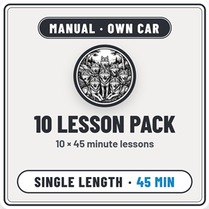 Driving School Manual Lessons - 10 x 45 Minute Manual Lesson Pack (Own Car) at WolfGang's Driving School