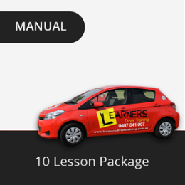 Driving School Manual Lessons - 10 x 1 Hour Lesson Package (Manual)