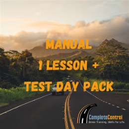 Driving School Manual Lessons + Test - Manual Test Day Package + 1 x 1 hour driving lesson