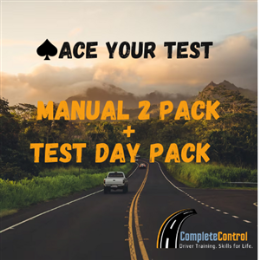 Driving School Manual Lessons + Test - Ace Your Test Pack - Manual Test Day Package + 2 x 1 hour driving lessons