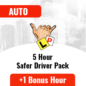 Automatic Safer Driver Package – 5 Hours + 1 Bonus Hour (4 × 1.5 hr lessons)