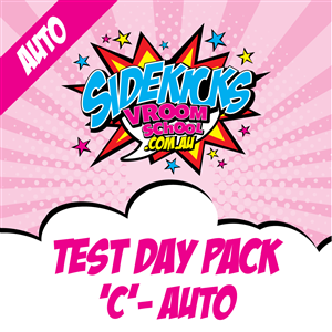 Driving School Test Packages - Test Day Pack C - Auto (2 Way Pick Up & Drop Off - Door2Door) at Sidekicks Vroom School