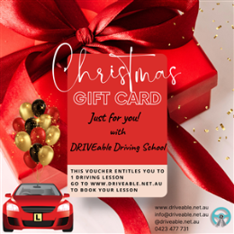 Driving School Christmas Gift Vouchers - Christmas Gift Voucher for 1 Lesson