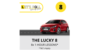 Driving School Packages - The Lucky 8 (8-Hours) at Let's Roll Driving School