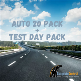 Driving School Auto Lessons + Test - Automatic Lesson 20 Pack + Test Day Package