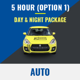 Driving School Day and Night Mixed - Auto 5 Hour Mixed Driving Package - Option 1