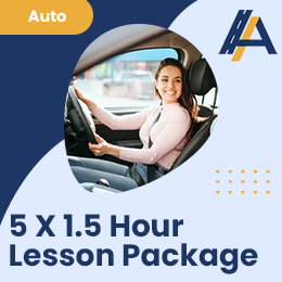 Driving School Driving Lesson Pack - 5 X 1.5 Hour Auto Lesson Package