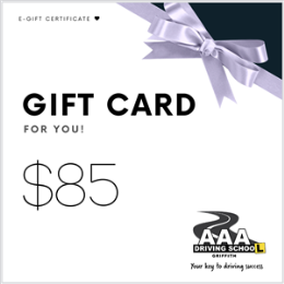Driving School Gift Cards - $85 E-Gift Card