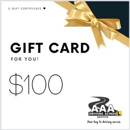 Driving School Gift Cards - $100 E-Gift Card