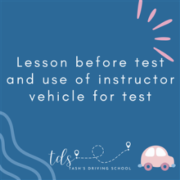 Driving School Driving Lesson Packs - Lesson before driving test and use of car for driving test