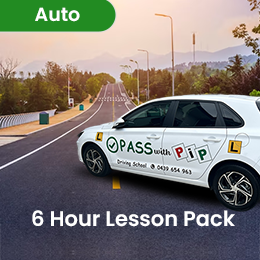 Driving School Packages and Vouchers - 6 Hour Driving Lesson Pack - Auto at Pass with Pip Driving School