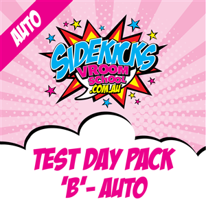 Driving School Test Packages - Test Day Pack B - Auto (1 Way Pick Up OR Drop Off ONLY) at Sidekicks Vroom School