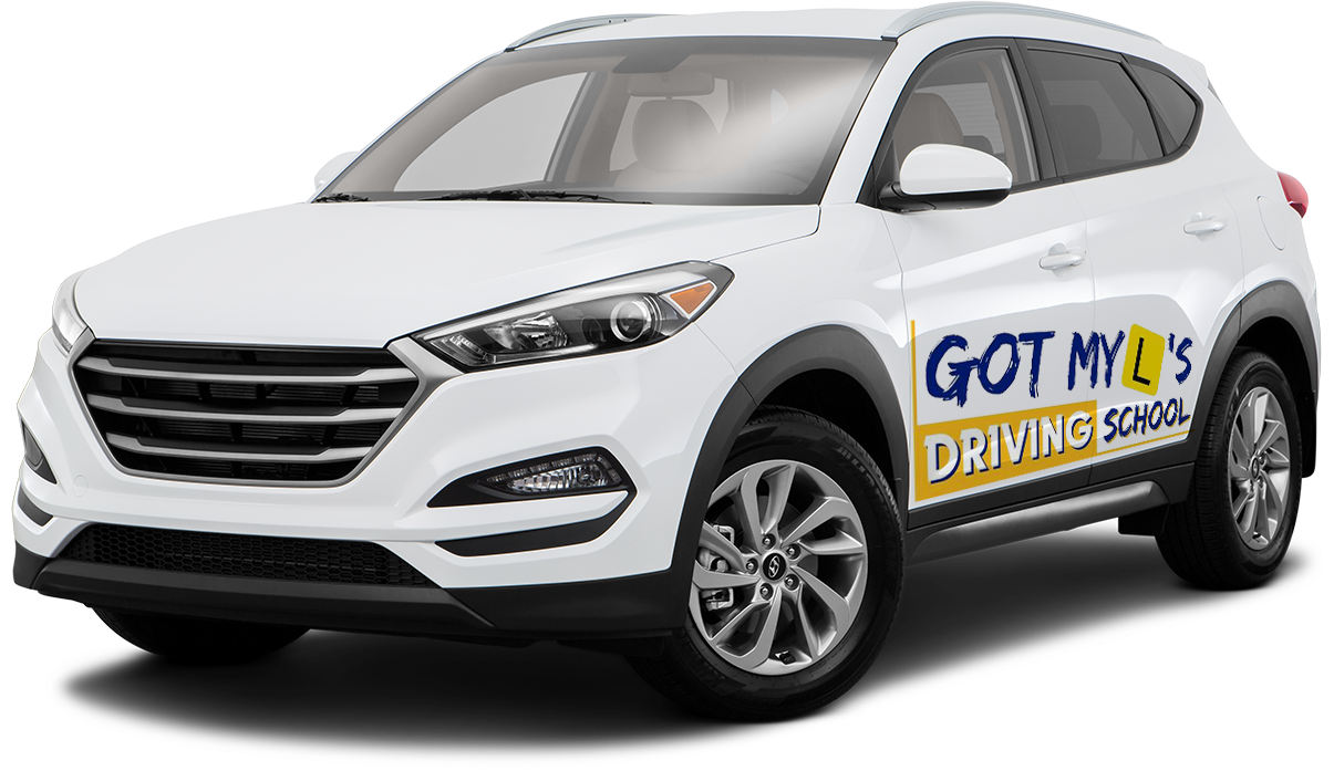 North Lakes Driving School car, Got My L's Driving School branding.