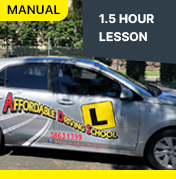 Driving School Manual Driving Lessons - 1.5 Hour Lesson Manual at Affordable Driving School