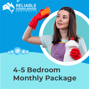 Cleaning and Maintenance Residential Cleaning Packages - 4-5 Bedroom Monthly Residential Package at Reliable Cleaning Service