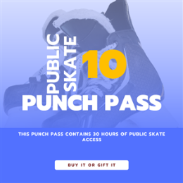 Other Services Punch Passes - Public Skate (10 sessions Punch Pass)
