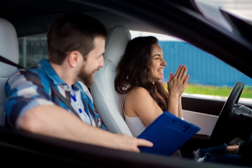 Learner driver taking their test in Perth, WA