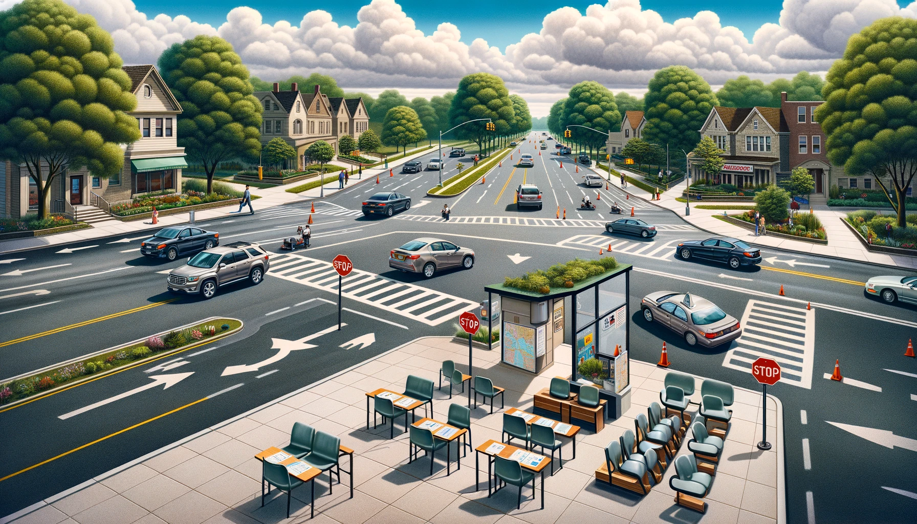 Bronx road test sites: student driver preparing for a New York road test