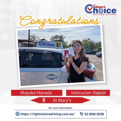 Girl holding P plate