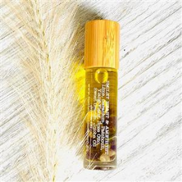 Smiley Heart & Amethyst Crystal Roll on