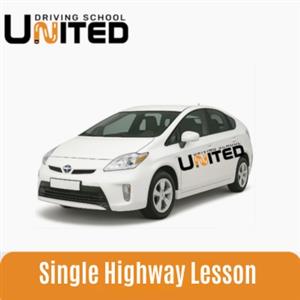Driving School Packages - Single Highway Lesson at United Driving School