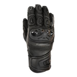 Driving School Gloves - Oxford Cypher 1.0 Leather Men's Glove (Short) - Stealth Black