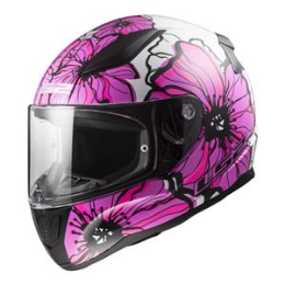 Driving School Road Helmets - LS2 FF353 Rapid II Helmet - Poppies Pink 06