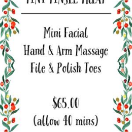 Salon, Barber & Beauty Shops Treatment Gift Vouchers - TINY TINSEL TREAT PACKAGE