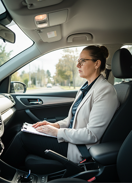 Instructor teaching student