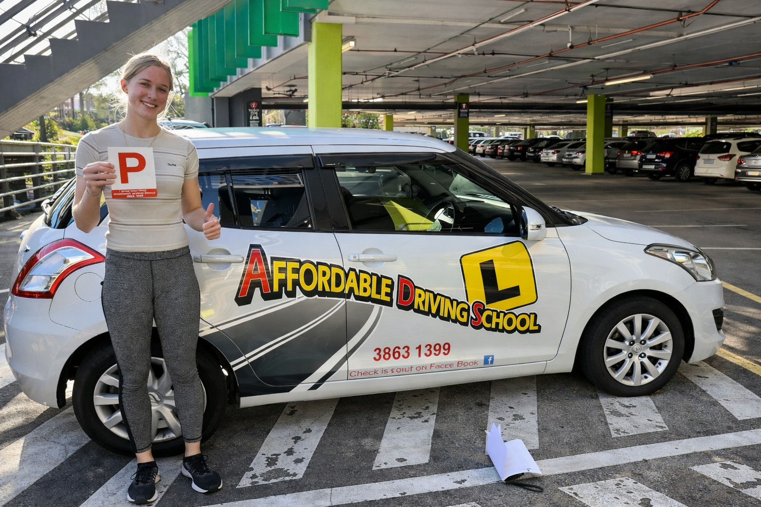 Learner driver navigating Ipswich roads