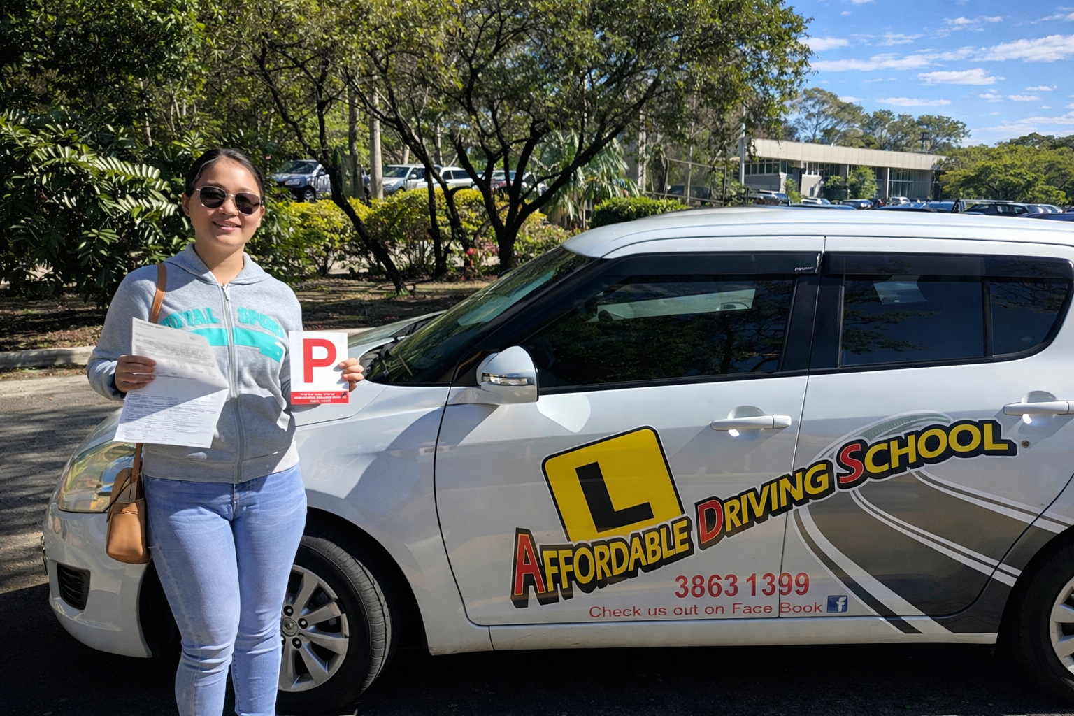 Learner driver navigating Brisbane City traffic