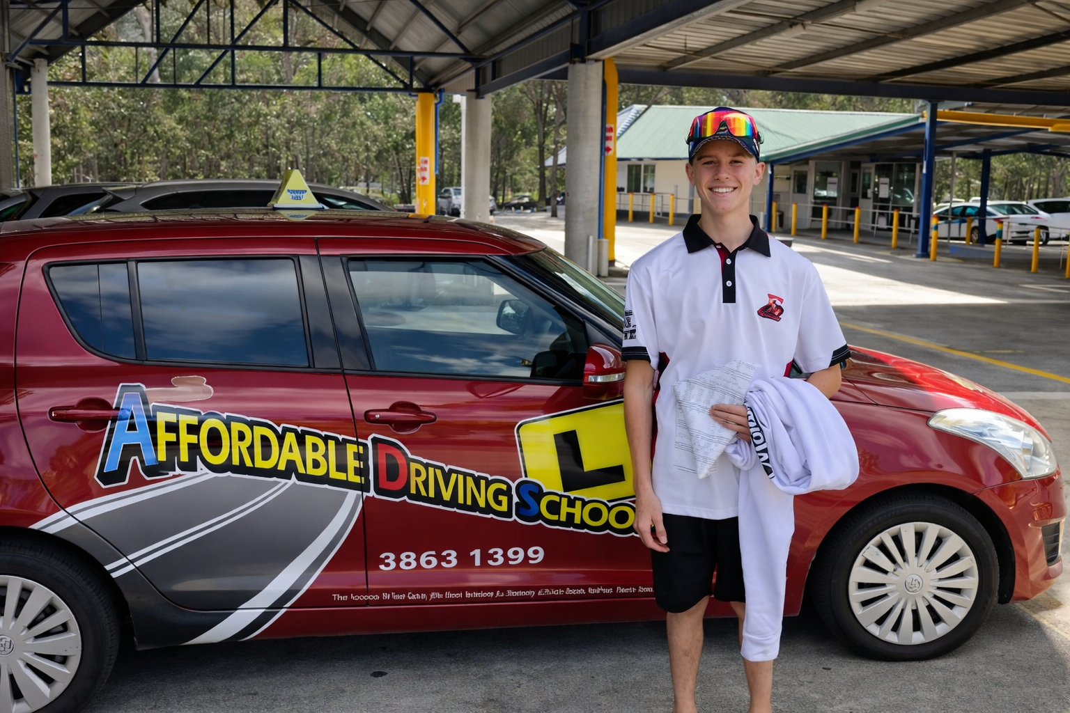 Learner driver with instructor in Upper Kedron