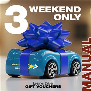 Driving School ACT Learner Driver Gift Vouchers - 3X1 Weekend Manual Driving Lesson Gift Voucher at Revolution Driver Training
