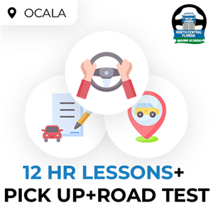 Driving School Packages Ocala - 12 Hour Package - With Pick Up + Road Test at North Central Florida Driving Academy