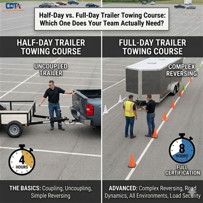 Half-Day vs. Full-Day Trailer Towing Course: Which One Does Your Team Actually Need?