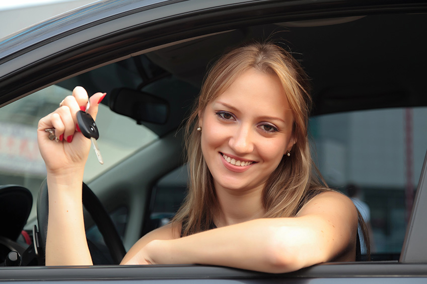 Happy student studies in a classroom session.