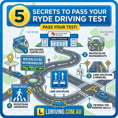 5 Secrets to Acing Your Driving Test at Ryde (Macquarie Centre)