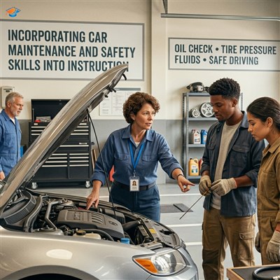 Incorporating Car Maintenance and Safety Skills into Instruction