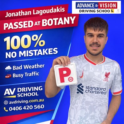 Passed Driving Test at Botany | Driving School Sydney