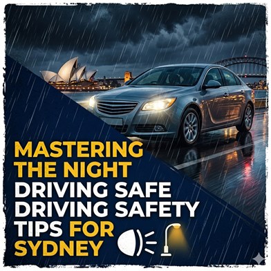 Night driving safety tips, Sydney.